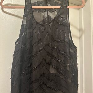 IRO Black Textured Sleeveless Blouse